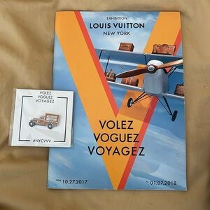 LTD EDITION Exhibiton Louis Vuitton New York program and pin